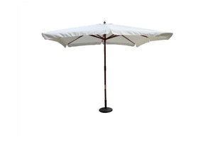 parasol Palawan bois écru sur fond Blanc