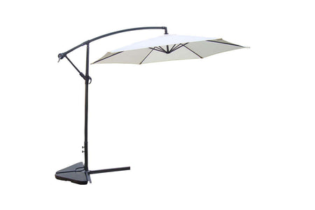 parasol déporté aluminium Porticcio Ecru