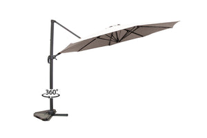 Parasol déporté ecru, rond Ø 350 cm, rotatif 360 ° 