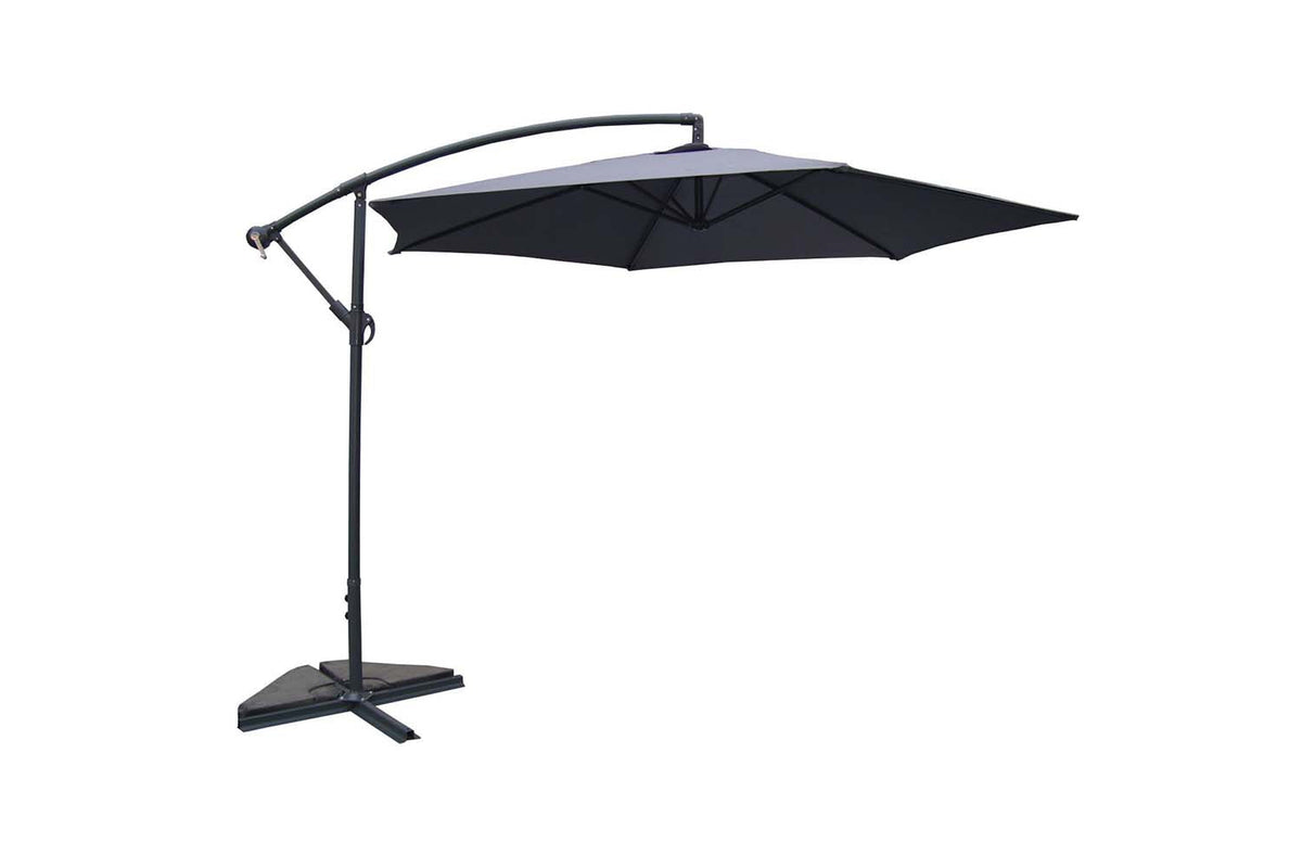 parasol déporté aluminium Porticcio Gris