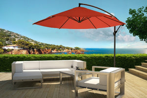 parasol déporté aluminium pas cher Porticcio Terracotta