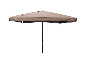 Parasol droit carré 2,95 x 2,95 m chocolat