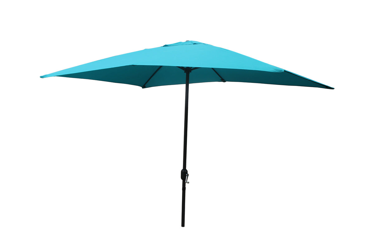 Parasol droit rectangulaire 2,93 x 1,93 m bleu turquoise