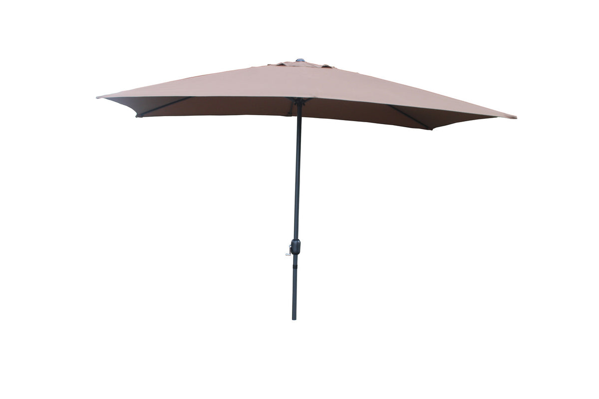Parasol droit rectangulaire 2,93 x 1,93 m chocolat