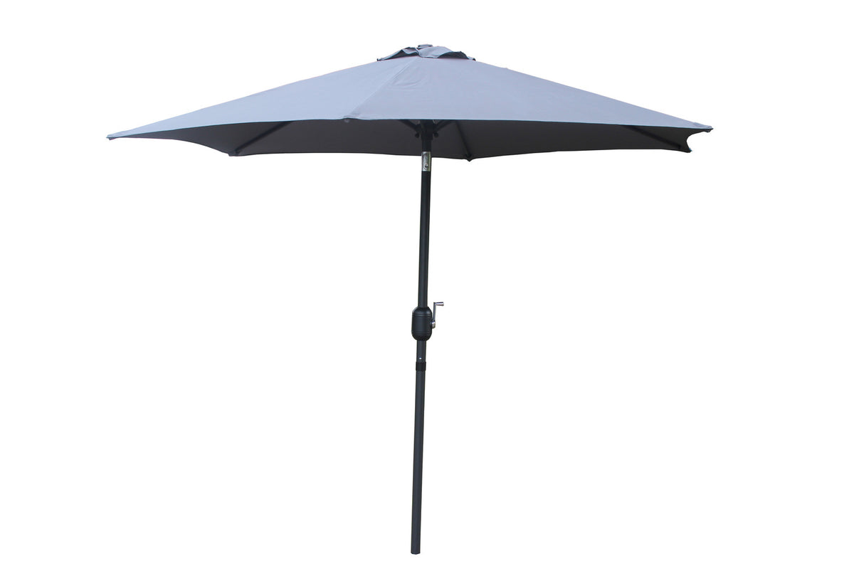 Parasol droit rond 2,5 x 2,5 m gris 