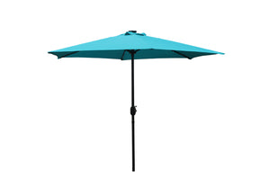 Parasol droit rond led 2,66 x 2,66 m bleu turquoise