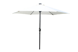 Parasol droit rond led 2,66 x 2,66 m écru