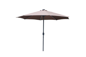 Parasol droit rond led 2,92 x 2,92 m chocolat