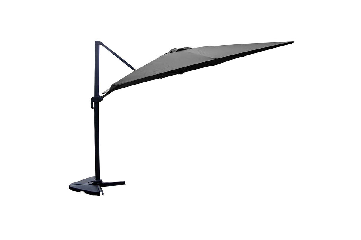 parasol déporté rectangulaire gris 3x4 m