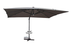 parasol rectangulaire avec LED Gris
