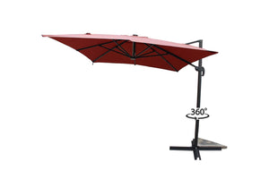 parasol rectangulaire avec LED Terracota 360