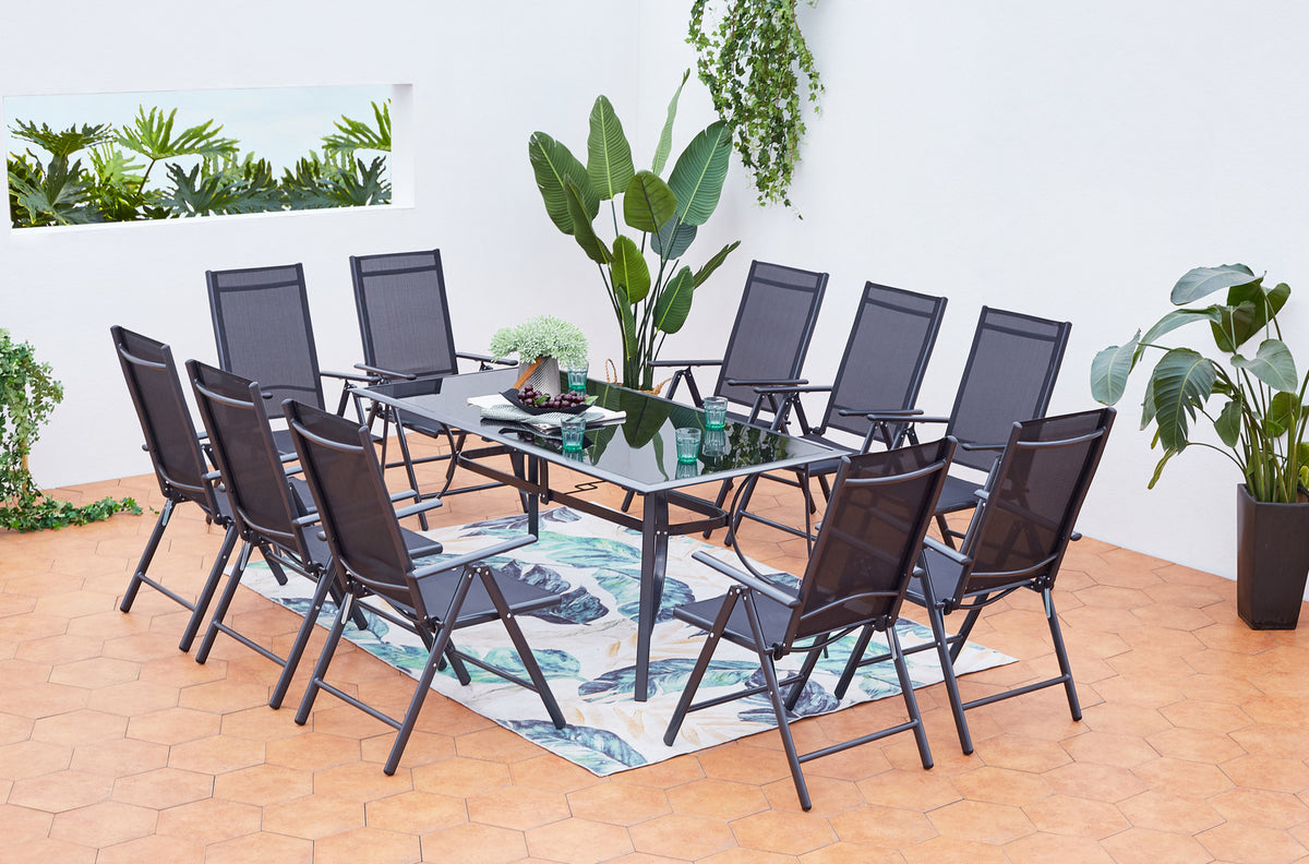 Salon de jardin en aluminium de 10 places Rimini