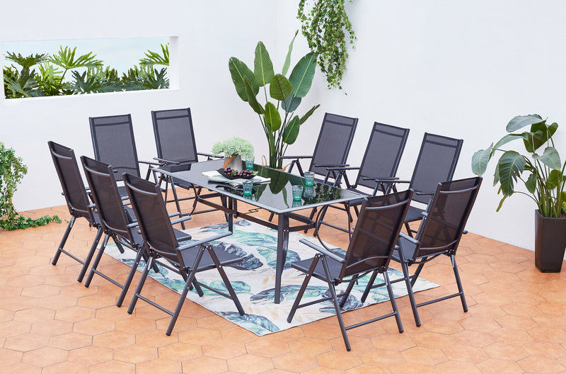 Salon de jardin en aluminium de 10 places Rimini