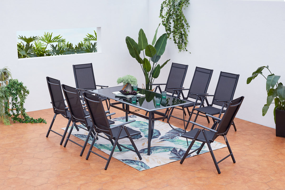 Salon de jardin en aluminium de 8 places Rimini