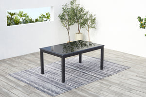 salon de jardin en aluminium gris de 10 places Ravenne 10 table