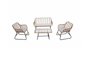 salon de jardin en rotin Parea fond blanc