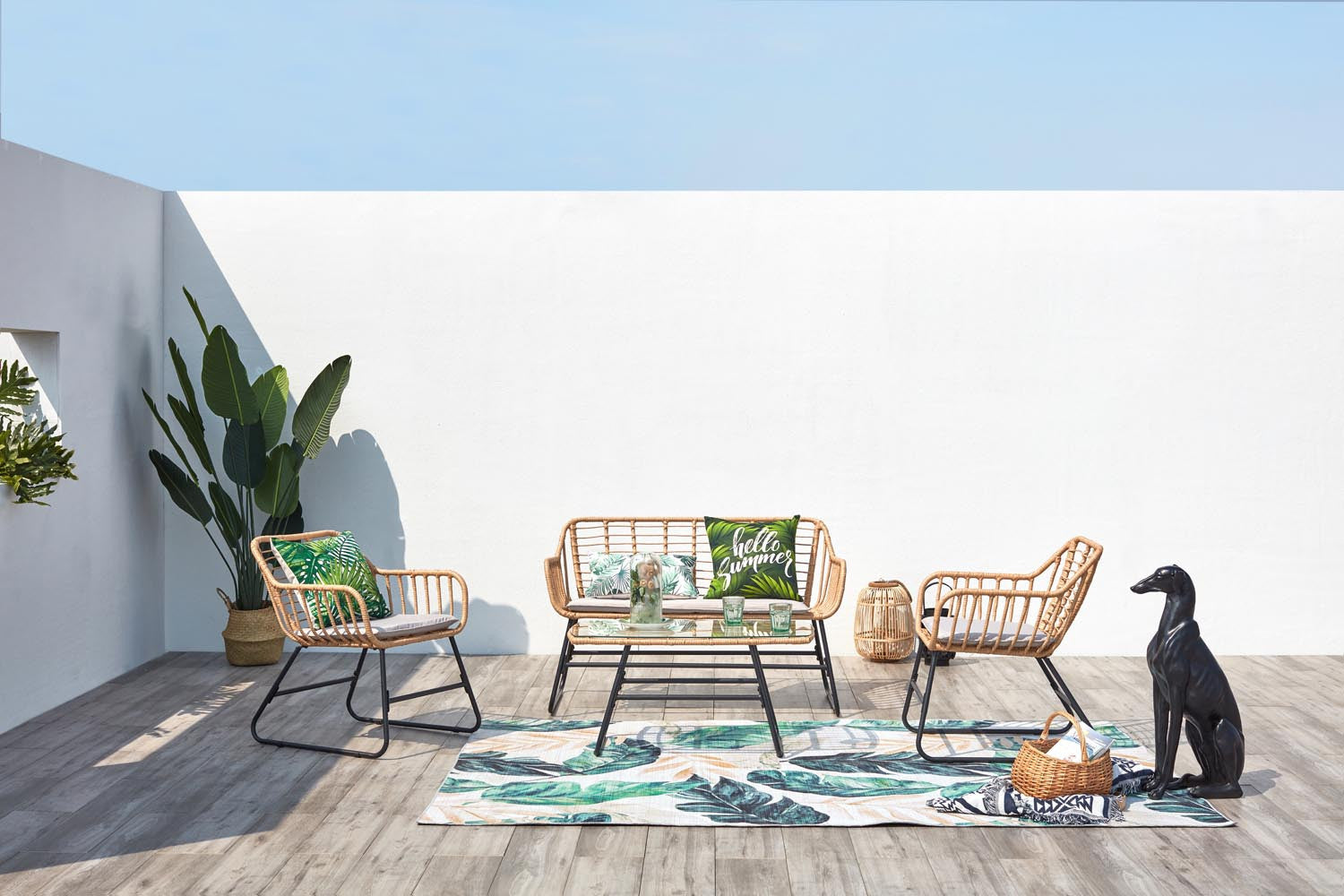 Chaise de balcon en teck avec rangement - 60 x 65 x 90 cm
