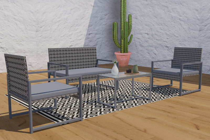 salon de jardin gris foncé