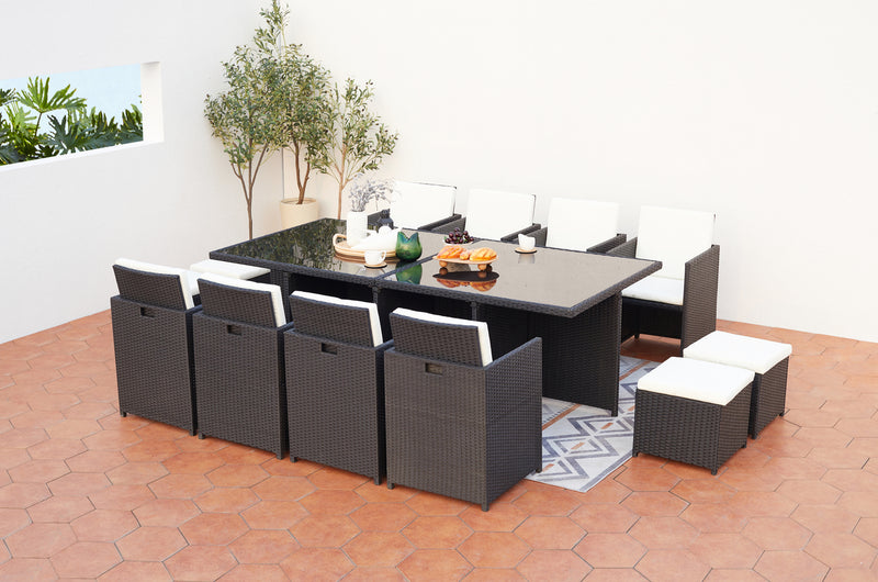 salon de jardin monaco noir et blanc 12 places conceptusine