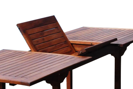 salon de jardin repas en teck huilé 8 chaises table