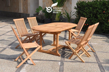 salon de jardin teck 6 chaises