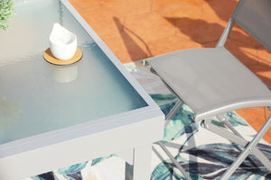  salon de table extensible de jardin Molvina et 8 chaises en aluminium zoom 1
