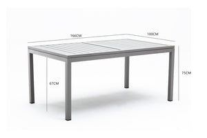 table de jardin extensible pour 8 personnes avec 6 chaises et 2 fauteuils dimensions petite table