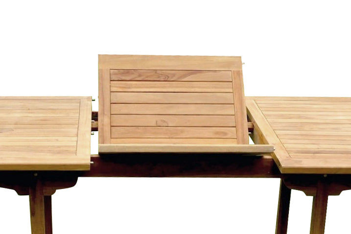 table en teck 8 chaises vue de face