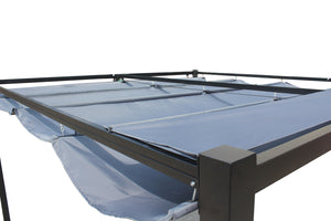 tonnelle autoportante de 3x3 m avec toile de polyester zoom 1 Gris