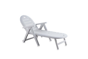 transat en plastique recyclé Caiman Blanc fond Blanc