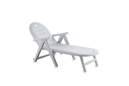 transat en plastique recyclé Caiman Blanc packshot